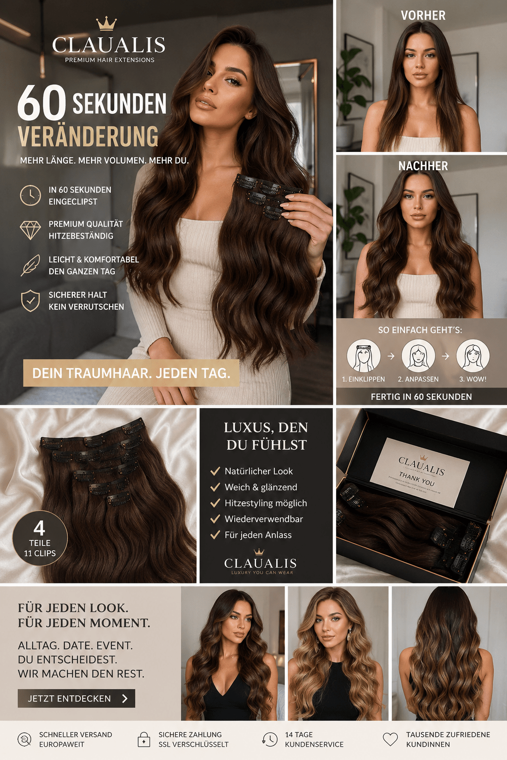 Beispielprodukte Standard - CLAUALIS HAIR COUTURE