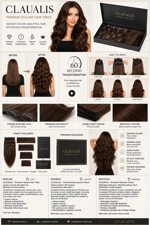 Claualis Volume Hair Tress - CLAUALIS HAIR COUTURE