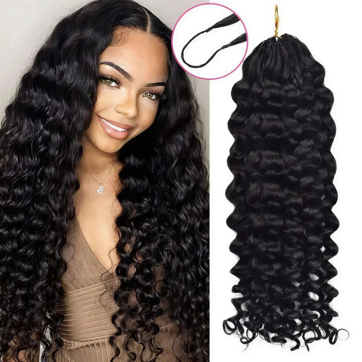 Curly Human Hair Feather Weave - CLAUALIS HAIR COUTURE