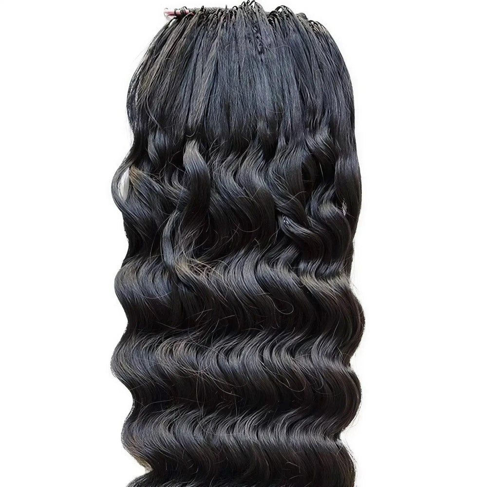 Curly Human Hair Feather Weave - CLAUALIS HAIR COUTURE