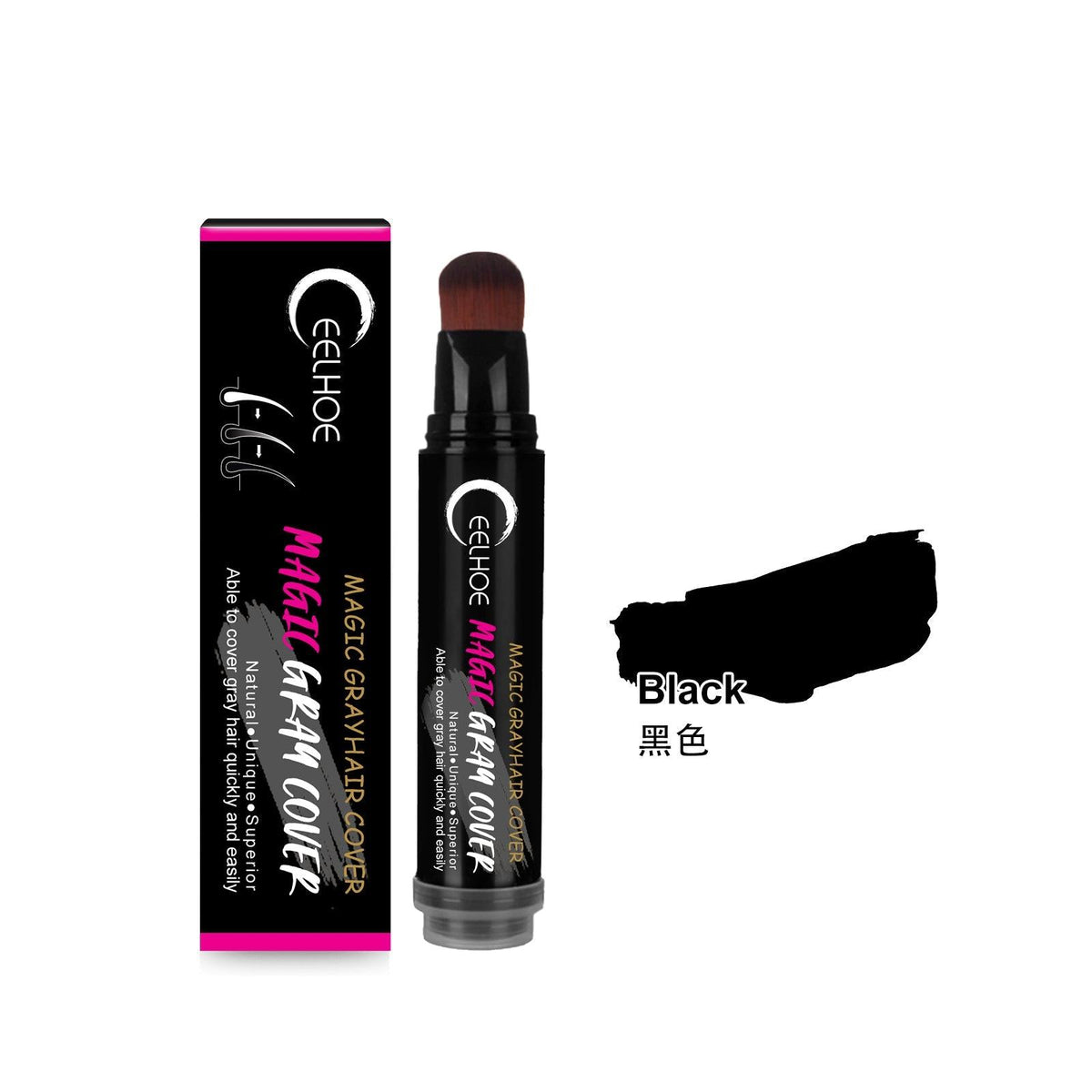 Disposable Plant Hair Stick, Hair Without Damage Repair Color Black Brown Quick White Hair Cover Stick - CLAUALIS HAIR COUTURE