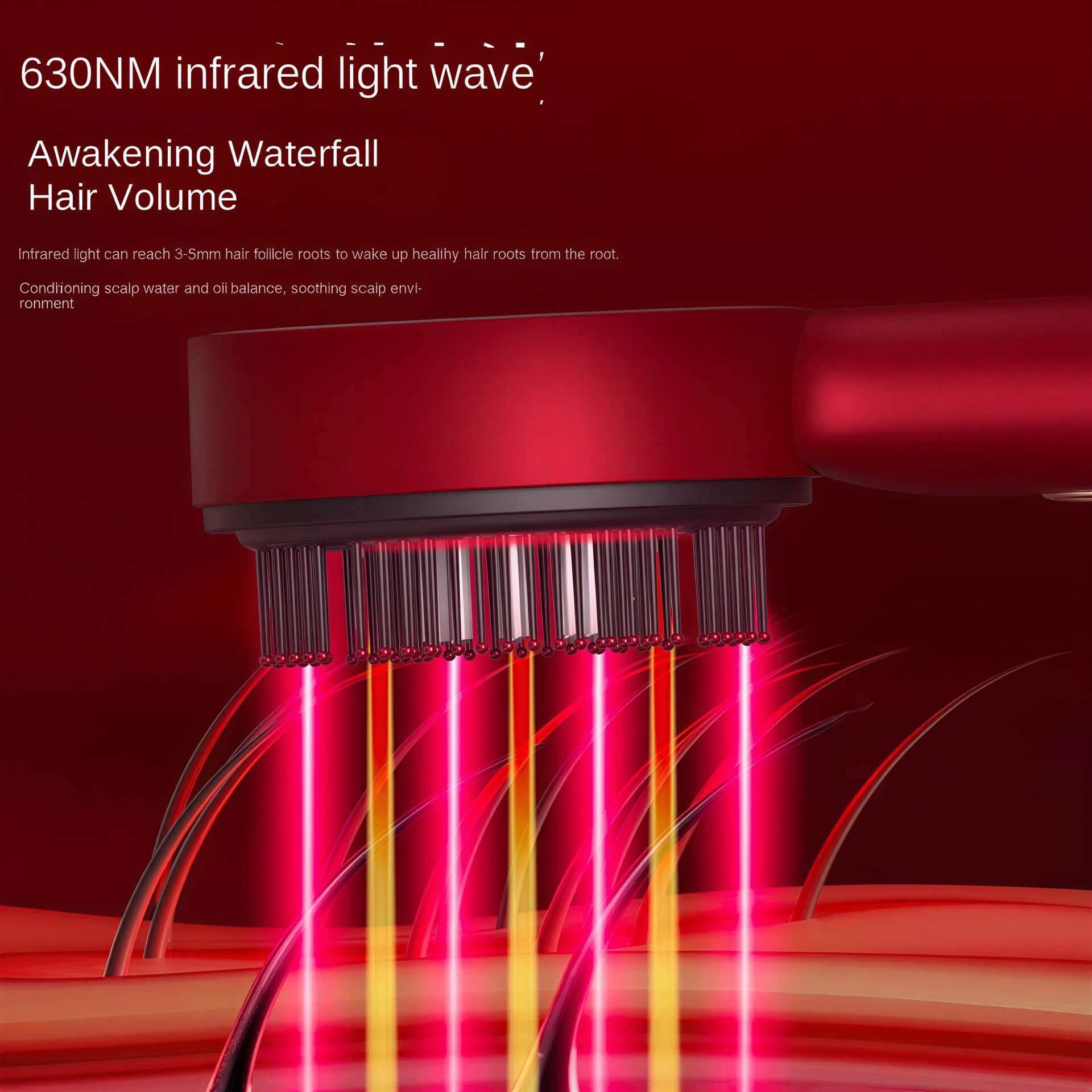 Electric massage comb for household scalp red light anti stripping hair care massage comb - CLAUALIS HAIR COUTURE
