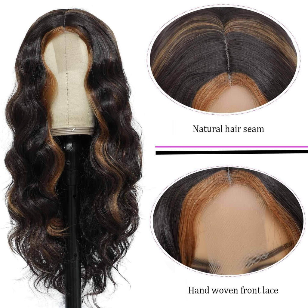 European and American Small Lace Wig Headsets with Intermediate Color Small Lace Center Split Large Wavy Long Curly Wigs - CLAUALIS HAIR COUTURE