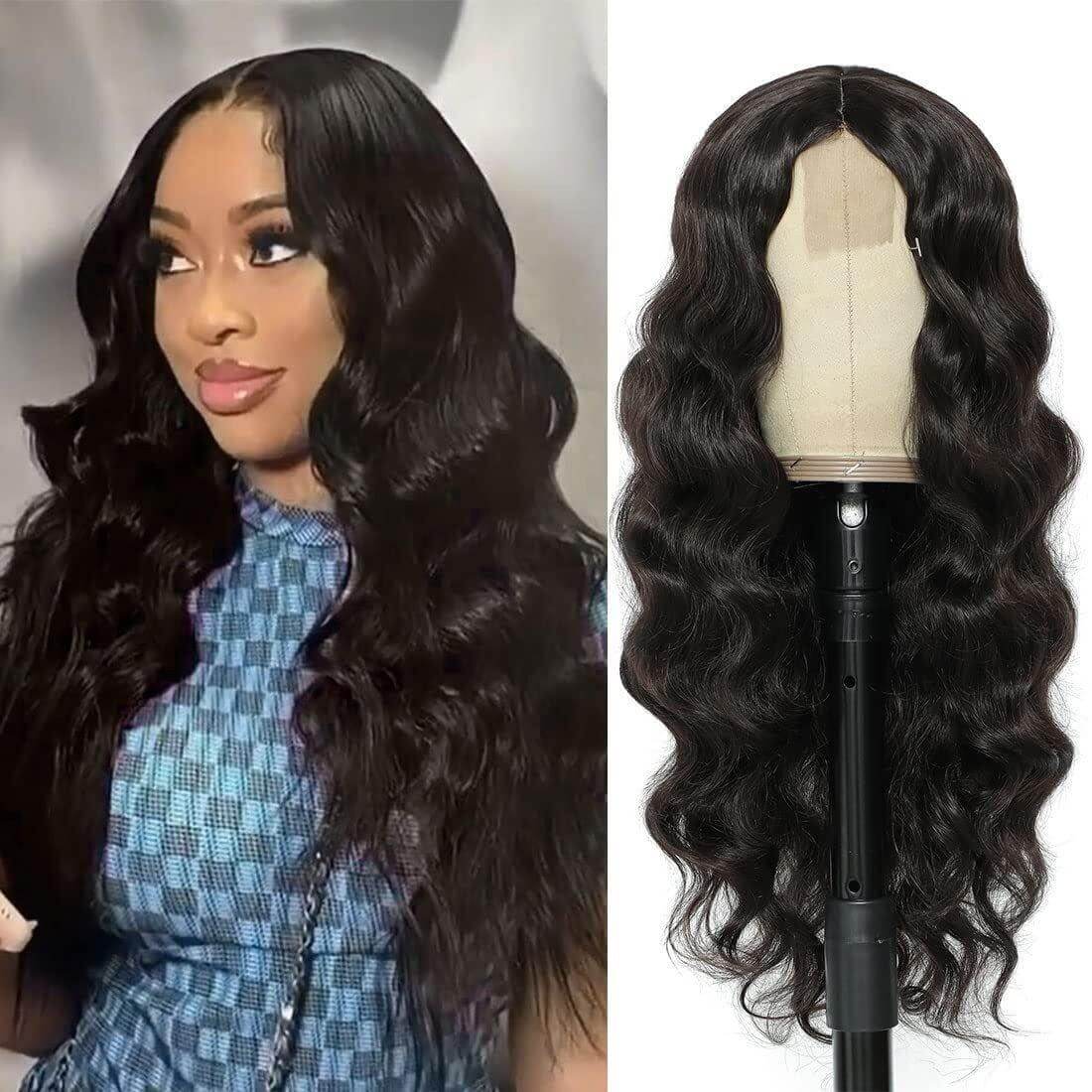 European and American Small Lace Wig Headsets with Intermediate Color Small Lace Center Split Large Wavy Long Curly Wigs - CLAUALIS HAIR COUTURE