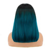 Green Human Hair Bob Wig - CLAUALIS HAIR COUTURE