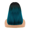 Green Human Hair Bob Wig - CLAUALIS HAIR COUTURE