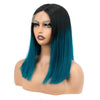 Green Human Hair Bob Wig - CLAUALIS HAIR COUTURE