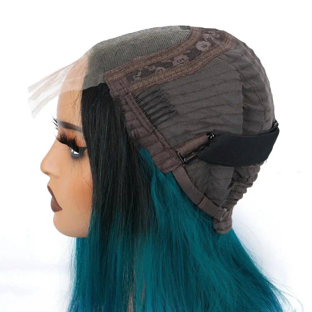 Green Human Hair Bob Wig - CLAUALIS HAIR COUTURE