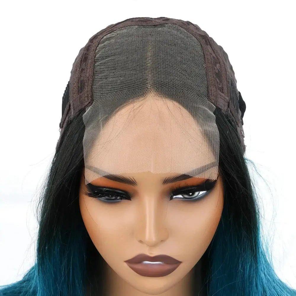Green Human Hair Bob Wig - CLAUALIS HAIR COUTURE