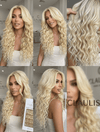 Light Golden Blonde Curly Clip-On Hair Extensions - CLAUALIS HAIR COUTURE