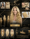 Light Golden Blonde Curly Clip-On Hair Extensions - CLAUALIS HAIR COUTURE