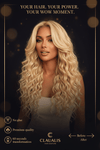 Light Golden Blonde Curly Clip-On Hair Extensions - CLAUALIS HAIR COUTURE
