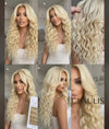 Light Golden Blonde Curly Clip-On Hair Extensions - CLAUALIS HAIR COUTURE