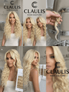 Light Golden Blonde Curly Clip-On Hair Extensions - CLAUALIS HAIR COUTURE