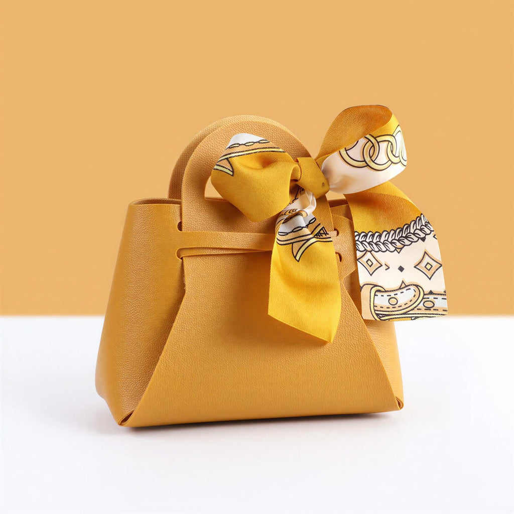 Light Luxury Style PU Leather Handheld Candy Gift Box Wedding Gift with Handheld Gift Wedding Candy Bag - CLAUALIS HAIR COUTURE