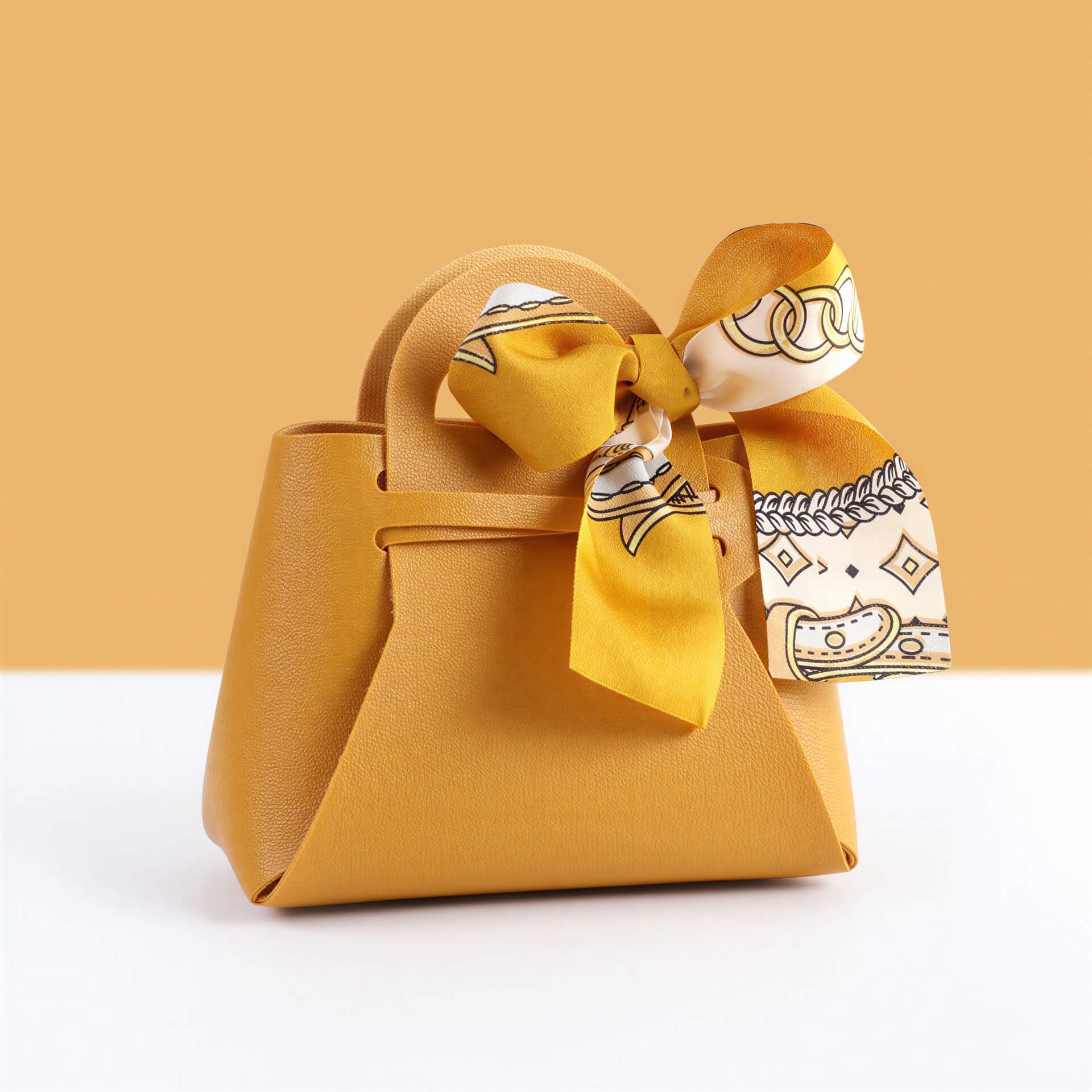 Light Luxury Style PU Leather Handheld Candy Gift Box Wedding Gift with Handheld Gift Wedding Candy Bag - CLAUALIS HAIR COUTURE