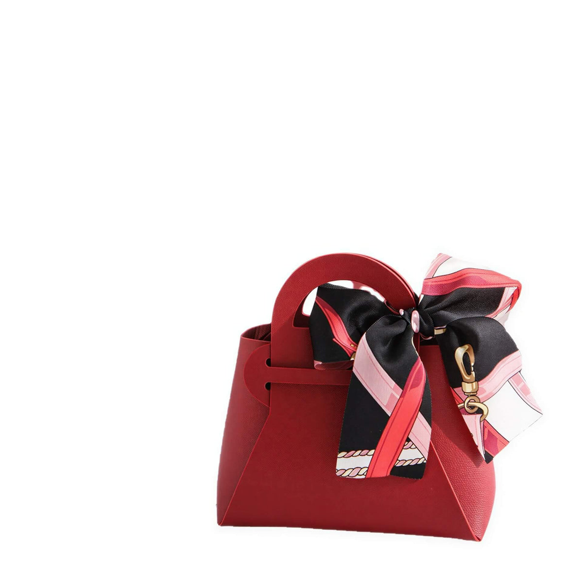 Light Luxury Style PU Leather Handheld Candy Gift Box Wedding Gift with Handheld Gift Wedding Candy Bag - CLAUALIS HAIR COUTURE