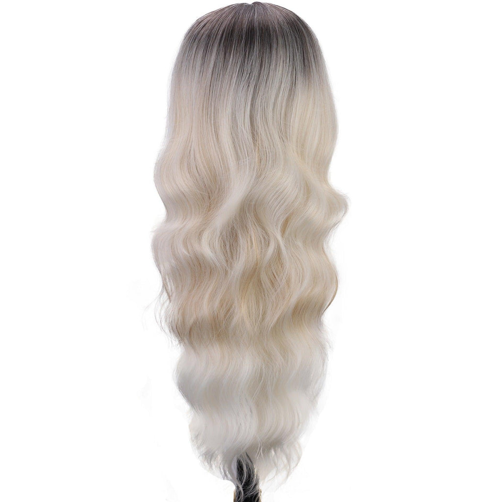 Sintetic Fiber Wig Hair, European and American Wigs, Women's Long Curly Hair, Gradually Changing Color, Front Lace Wig Headband - CLAUALIS HAIR COUTURE